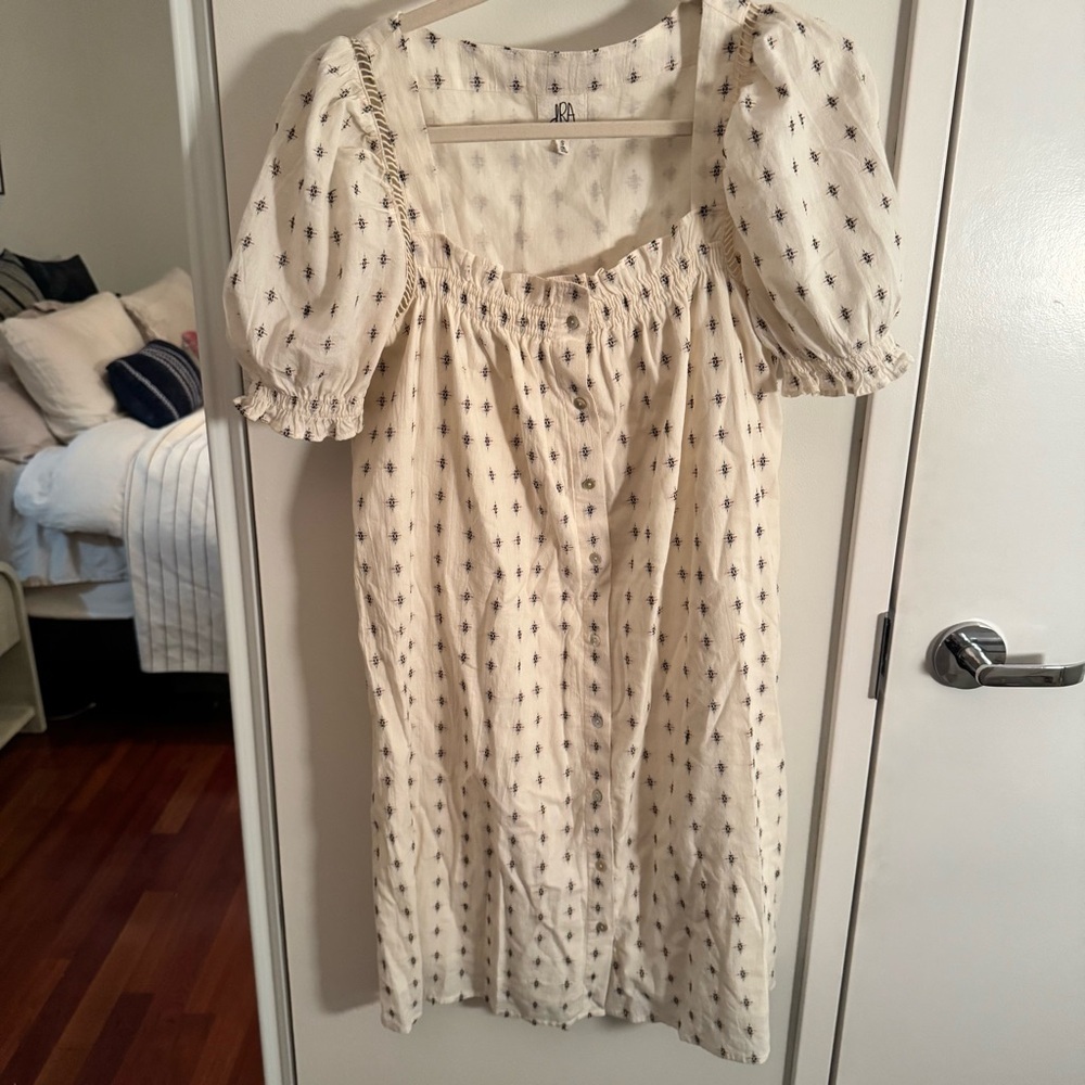 ANTHROPOLOGIE X DRA puff sleeve boho farm girl dress - Picture 1 of 5